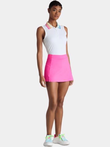 G/Fore  GRADIENT COLLAR SILKY TECH NYLON ohne Arm Polo weiß