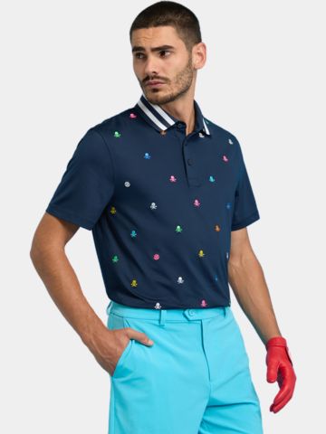 G/Fore Polokošile TECH JERSEY s embryem a polopřiléhavým rukávem námořnická modrá