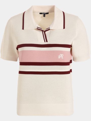 CARINA half-sleeve polo ecru