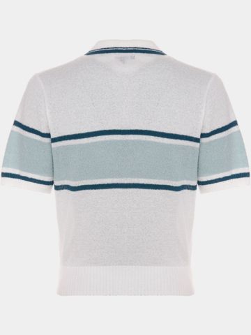 Malbon JADE POLO SWEATER Halbarm Polo weiß