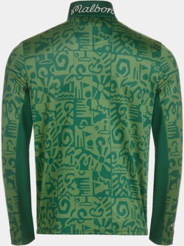 Malbon  CAPO PERFORMANCE QUARTER ZIP Stretch Midlayer green