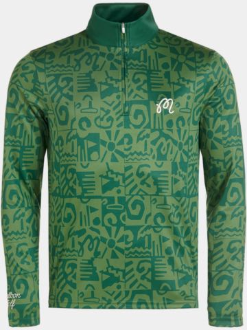 Malbon CAPO PERFORMANCE QUARTER ZIP Stretch Midlayer grün