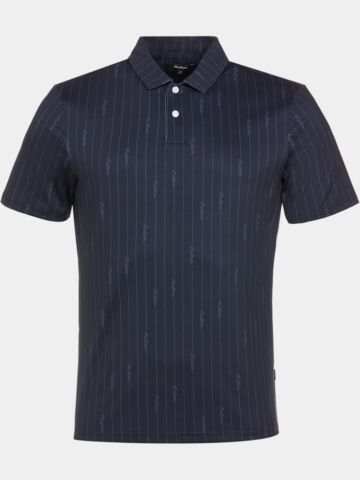 Malbon PERFORMANCE PIQUE Halbarm Polo schwarz