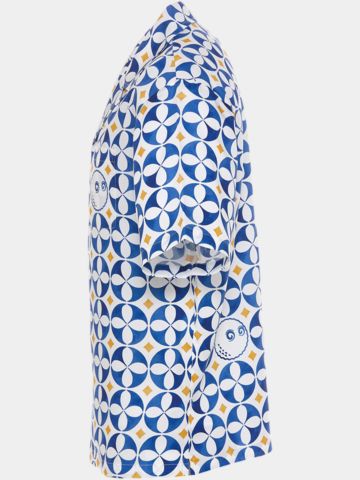 Malbon RIVIERA CAMP COLLAR SHIRT Halbarm Hemd weiß