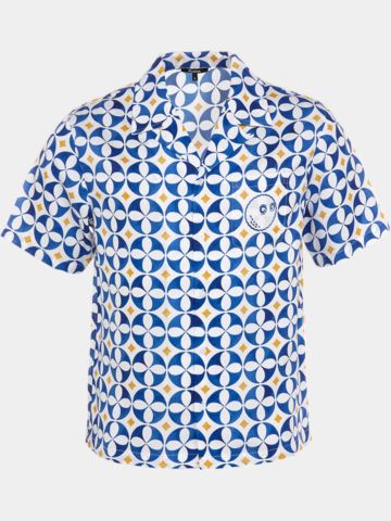 RIVIERA CAMP COLLAR SHIRT Košile s polovičním rukávem bílá