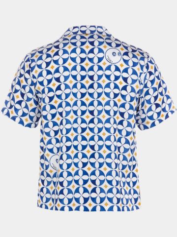 RIVIERA CAMP COLLAR SHIRT Košile s polovičním rukávem bílá