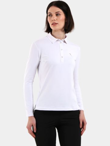 Chervo ABRACADABRA long sleeve polo white