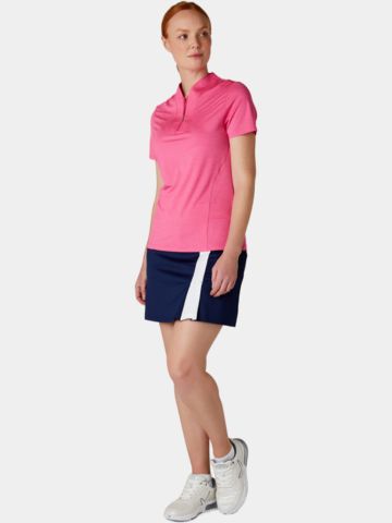 Callaway SHORT SLEEVE TONAL TEXTURE HEATHER POLO pink