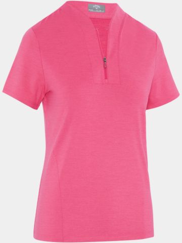 Callaway SHORT SLEEVE TONAL TEXTURE HEATHER POLO pink
