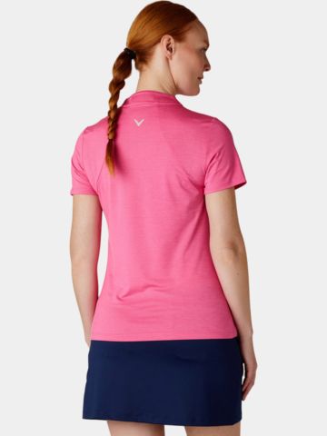 Callaway SHORT SLEEVE TONAL TEXTURE HEATHER POLO pink