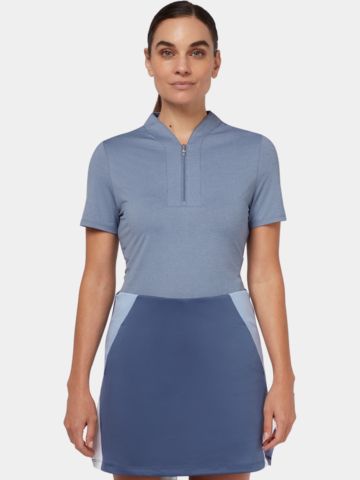 Callaway SHORT SLEEVE TONAL TEXTURE HEATHER POLO blau