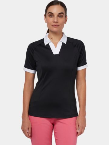 Callaway Colour Block Halbarm Polo schwarz