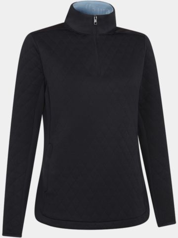 Callaway LS 1/4 ZIP QUILTED KNIT LAYER schwarz
