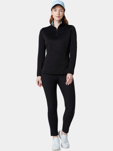 Callaway LS 1/4 ZIP QUILTED KNIT LAYER schwarz