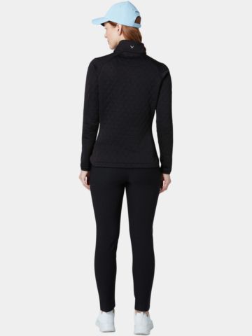 Callaway LS 1/4 ZIP QUILTED KNIT LAYER schwarz