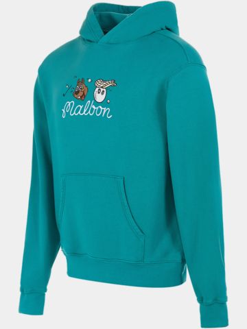 Malbon  TWO MAN SCRAMBLE Sweat Hoodie petrol