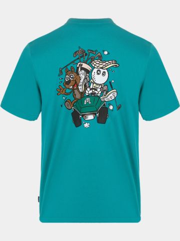 Malbon TWO MAN SCRAMBLE T-SHIRT petrol