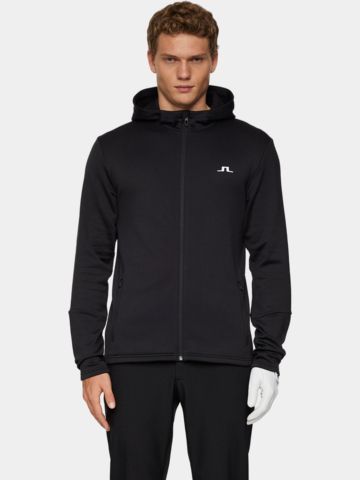 J.Lindeberg  Aerial Full Zip Hood Stretch Jacket black