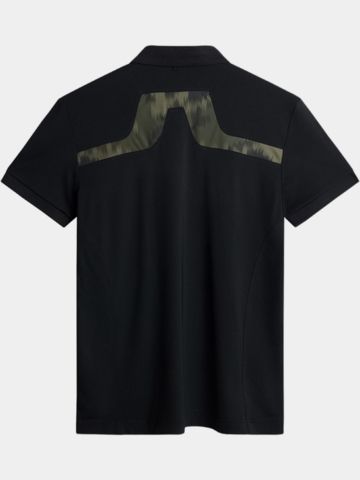 J.Lindeberg  KV Print Half Sleeve Polo black