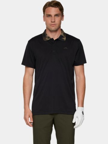 J.Lindeberg  Glen half-sleeved polo black