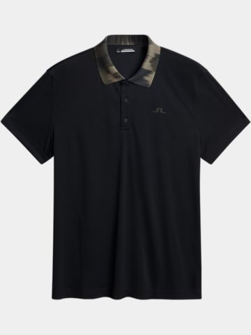 J.Lindeberg  Glen half-sleeved polo black