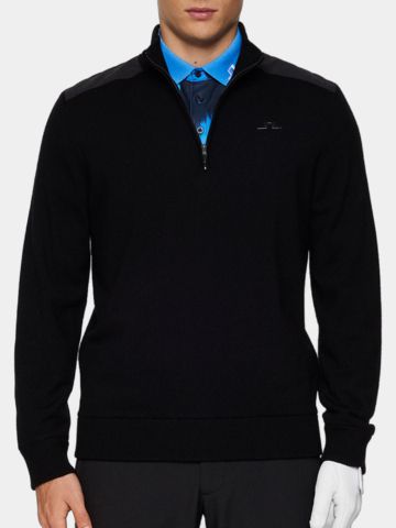 J.Lindeberg Jeffrey Windbreaker Sweater Windstopp Strick schwarz