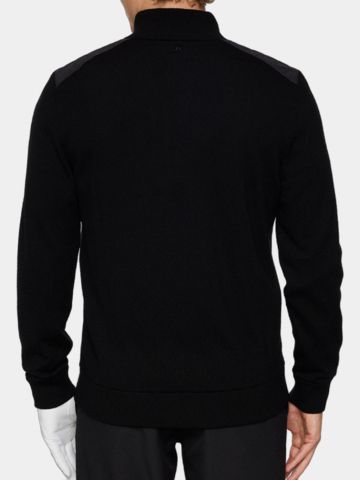 J.Lindeberg Jeffrey Windbreaker Sweater Windstopp Strick schwarz