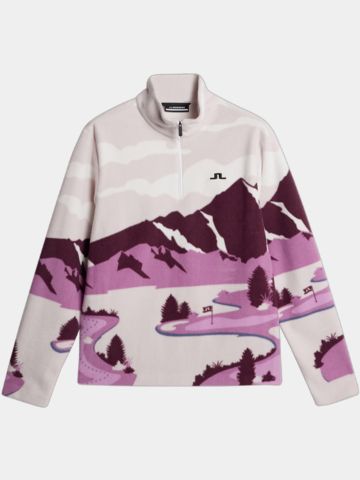 J.Lindeberg  Sammie Pile Jacket Fleecová střední vrstva bobule