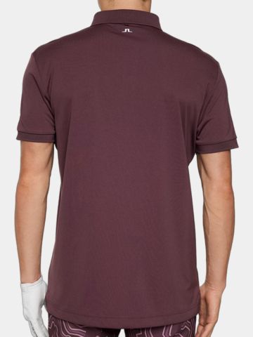 J.Lindeberg Tour Tech Halbarm Polo beere