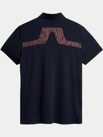J.Lindeberg  KV Print Half Sleeve Polo navy