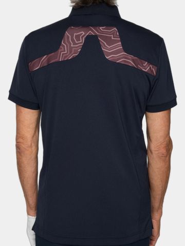 J.Lindeberg KV Print Halbarm Polo navy