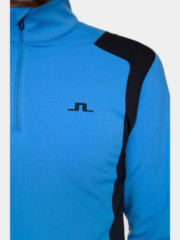 J.Lindeberg  Lukas Quarter Zip Stretch Midlayer hellblau