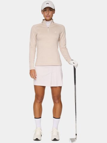 J.Lindeberg  Steffi Quarter Zip Stretch Midlayer beige
