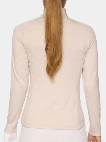 J.Lindeberg Steffi Quarter Zip Stretch Midlayer beige