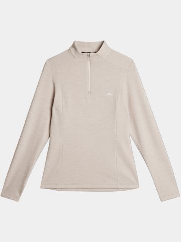J.Lindeberg  Steffi Quarter Zip Stretch Midlayer beige