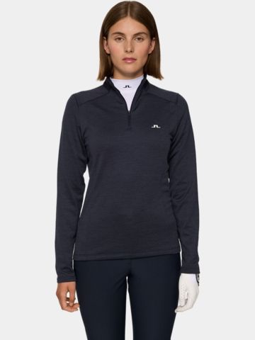J.Lindeberg  Steffi Quarter Zip Stretch Midlayer navy