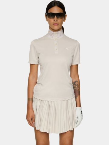 J.Lindeberg  Piper Halbarm Polo sand