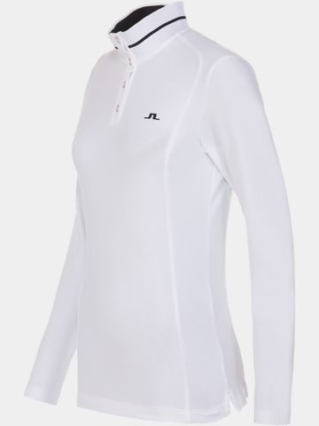 J.Lindeberg  Hertta Langarm Polo weiß