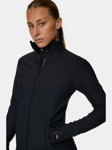 J.Lindeberg  Taylor Zip Mid Layer Stretch Jacke schwarz