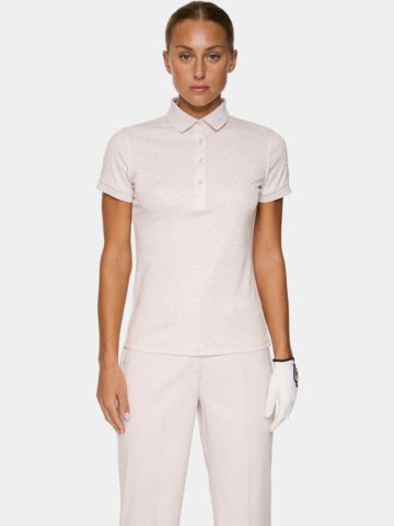 J.Lindeberg  Tour Tech Print Halbarm Polo rosa