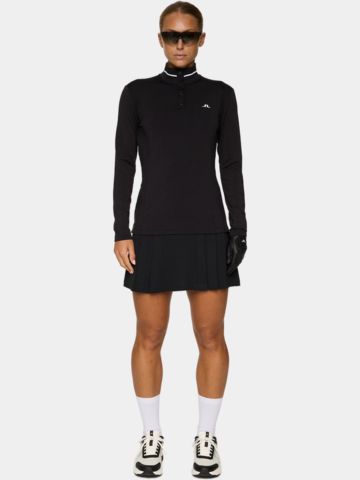 J.Lindeberg  Hertta Langarm Polo schwarz