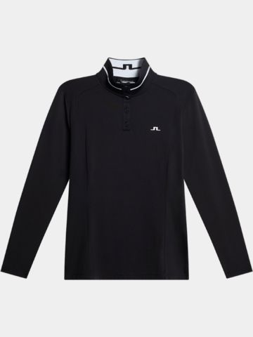 J.Lindeberg  Hertta Langarm Polo schwarz