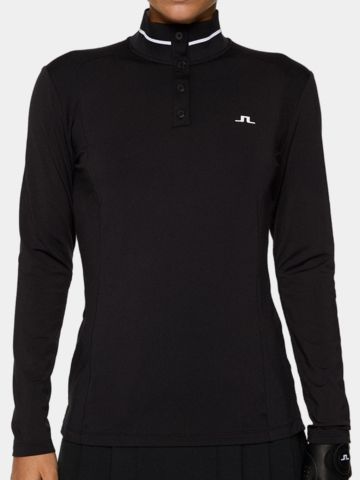 J.Lindeberg Hertta Langarm Polo schwarz