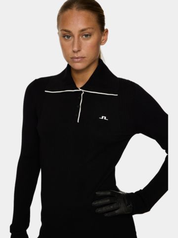 J.Lindeberg  Leonie Knitted Shirt Rollkragen Strick schwarz