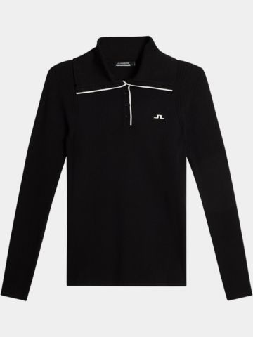 J.Lindeberg  Leonie Knitted Shirt Rollkragen Strick schwarz