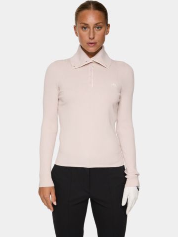 J.Lindeberg  Leonie Knitted Shirt Rollkragen Strick rosa