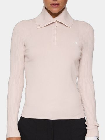 J.Lindeberg Leonie Knitted Shirt Rollkragen Strick rosa