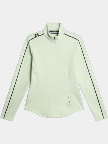 J.Lindeberg  Nefe Quarter Zip Stretch Midlayer hellgrün