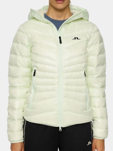J.Lindeberg Lara Light Down Hood Daunen Jacke hellgrün