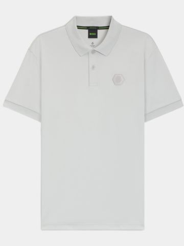 BOSS Polo Future Halbarm hellgrau